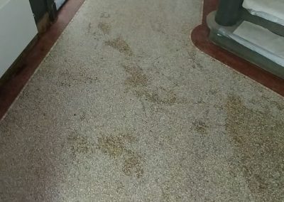 Terrazzo vloer na het renoveren